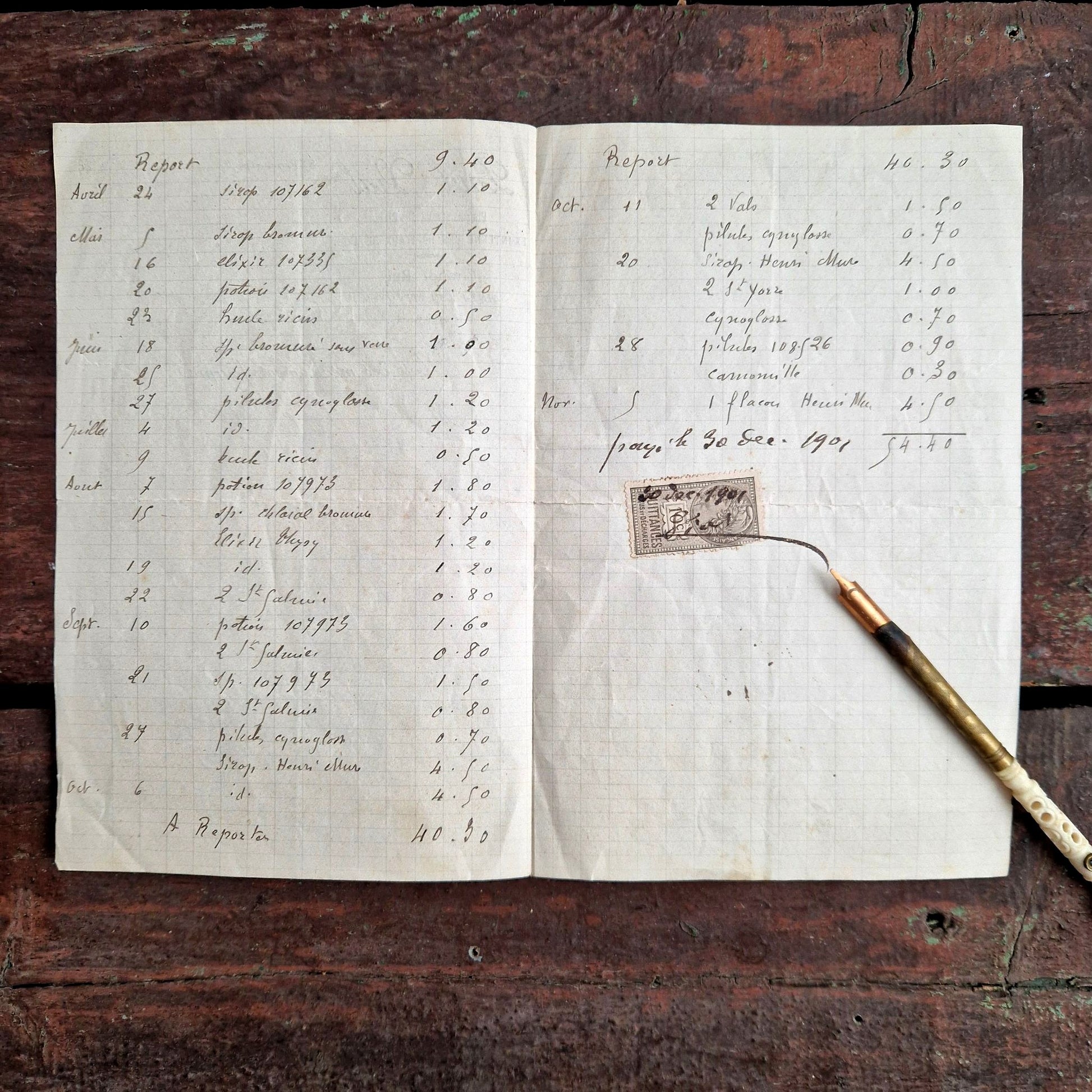 vintage medical document remedies 1901