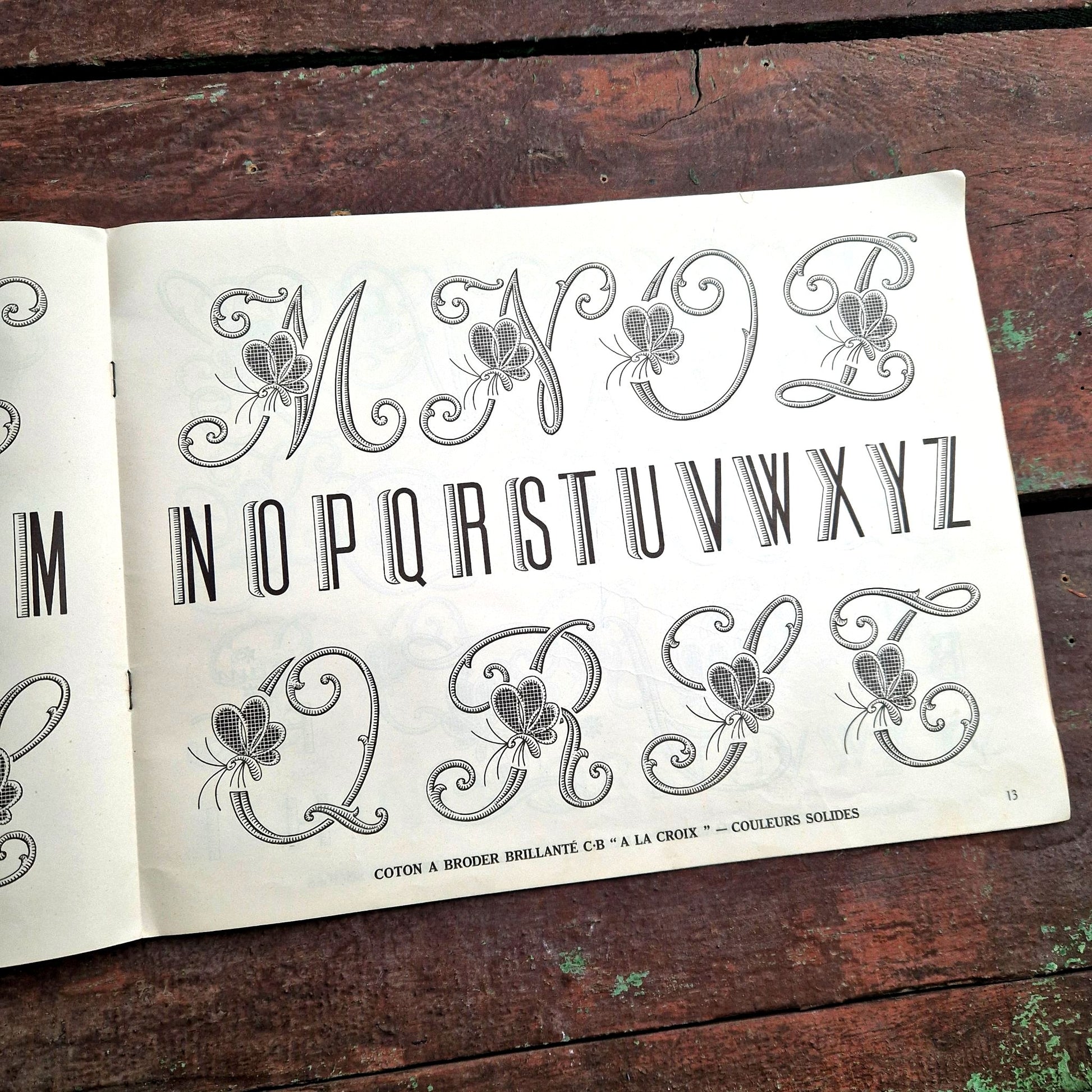 vintage monogram alphabet boo