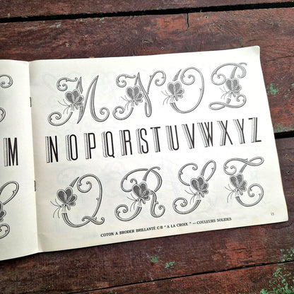 vintage monogram alphabet boo