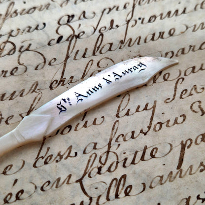 vintage mother of pearl dippen holder