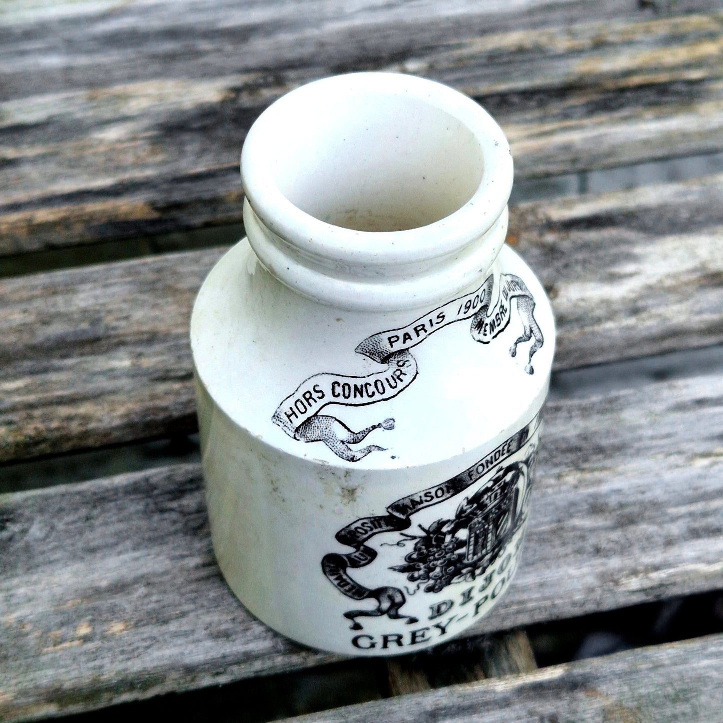 vintage mustard pot grey poupon