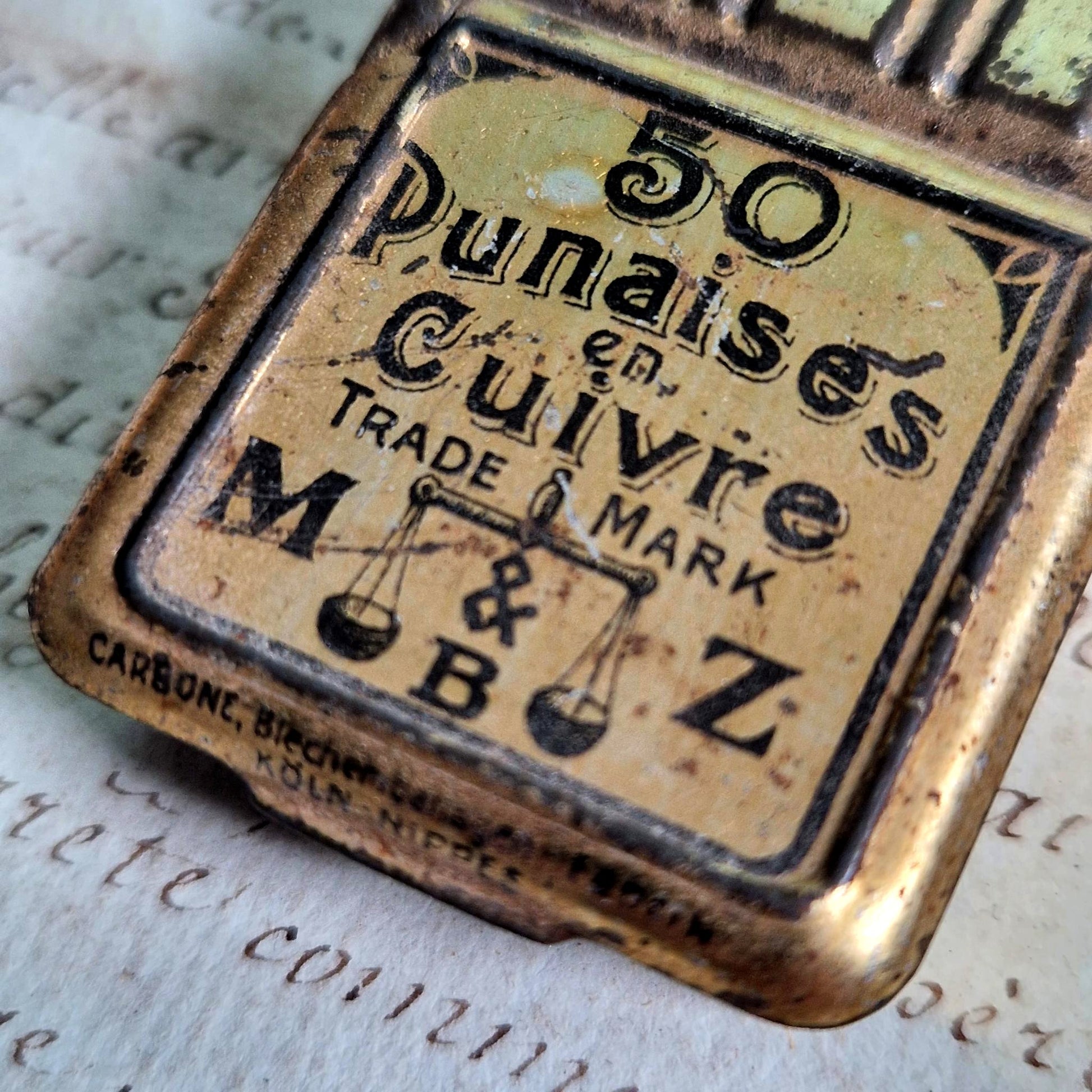 vintage office supplies tin 1900s