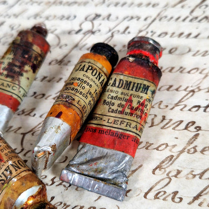 vintage oil paint tubes lefranc