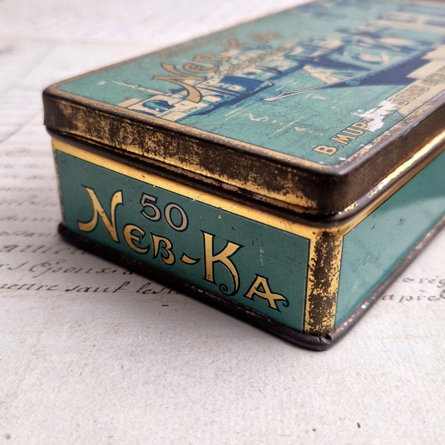 vintage orientalist tobacco box