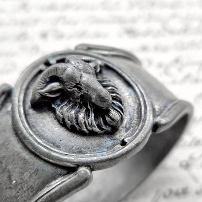 vintage pewter napkin holder france