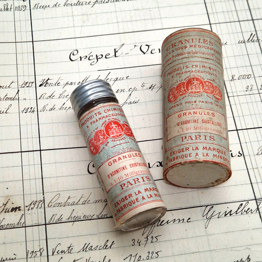 vintage pharmacy bottle aconitine