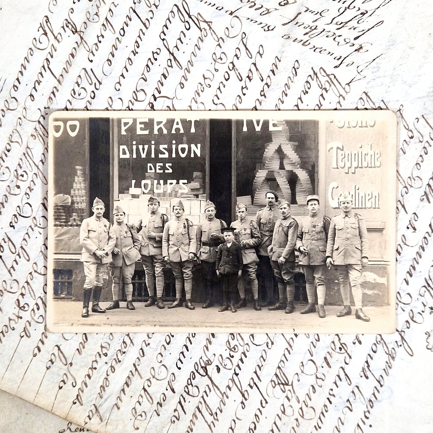 vintage photo french grocer perat