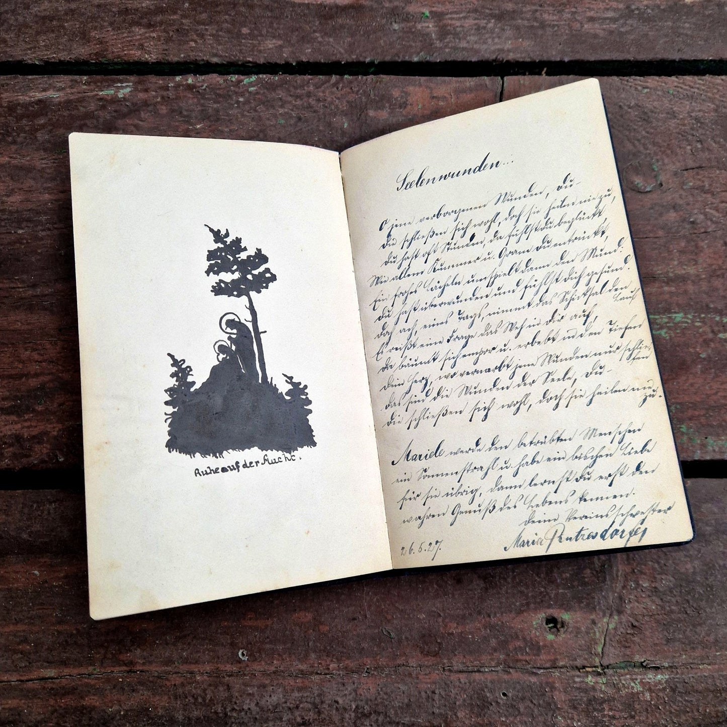 vintage poetry notebook german manuscript