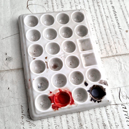 vintage porcelain painting tray