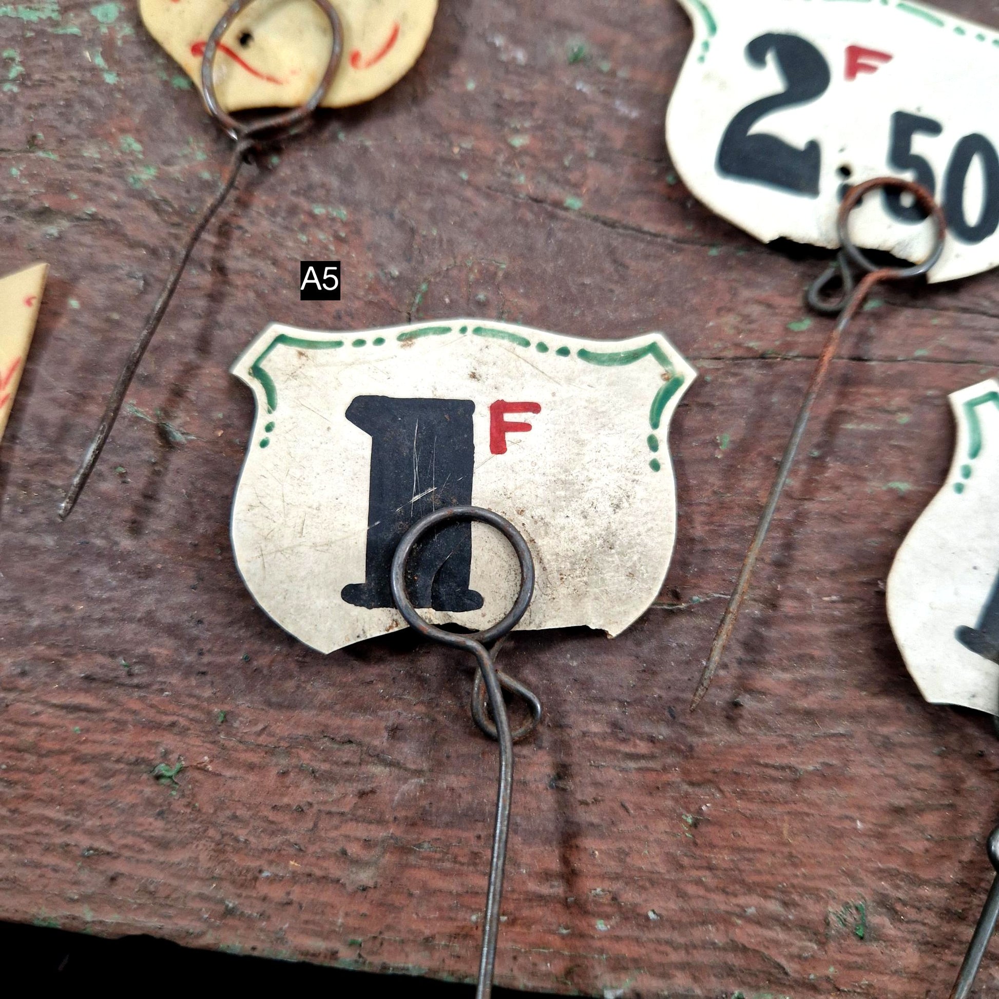 vintage price tag french franc