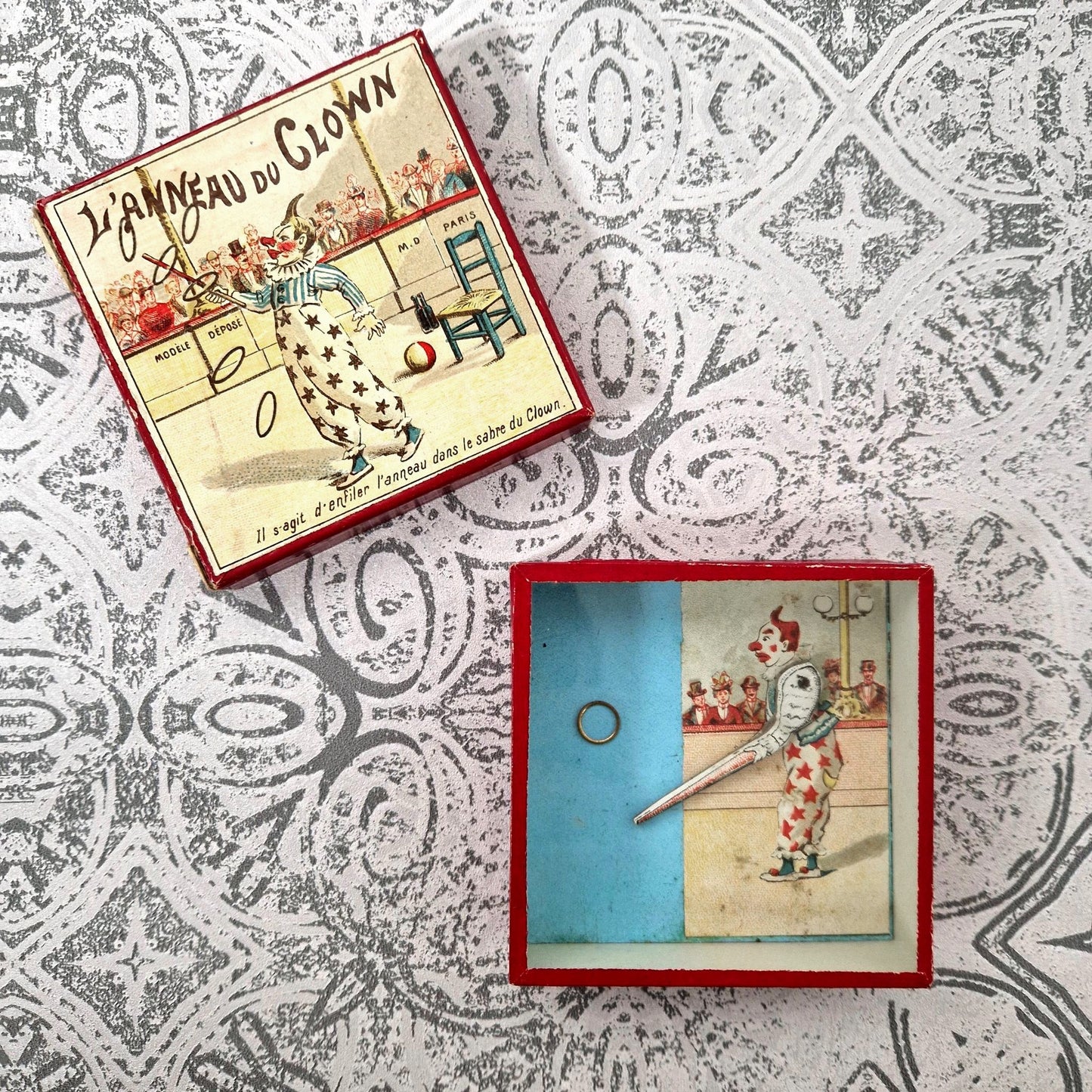 vintage ring toss clown game