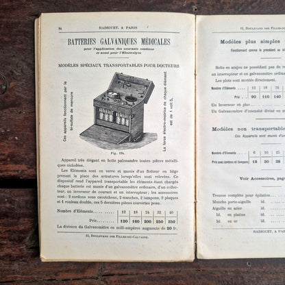 vintage science book physics electricity radiguet