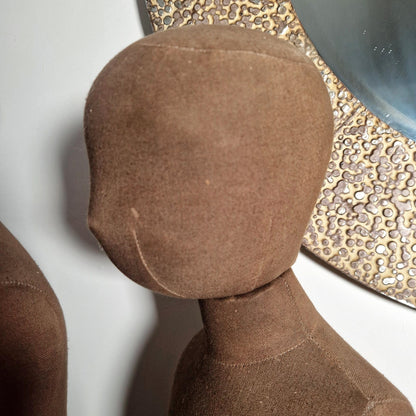 vintage shop dummy brown fabric