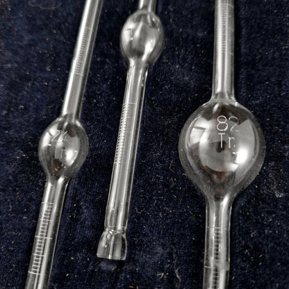 vintage stalagmometer glass set