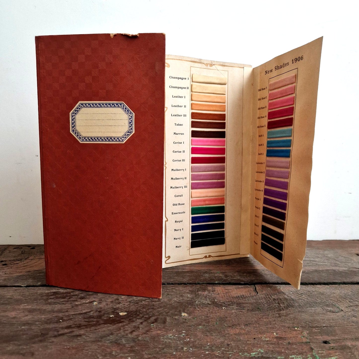 vintage textile color chart belle époque