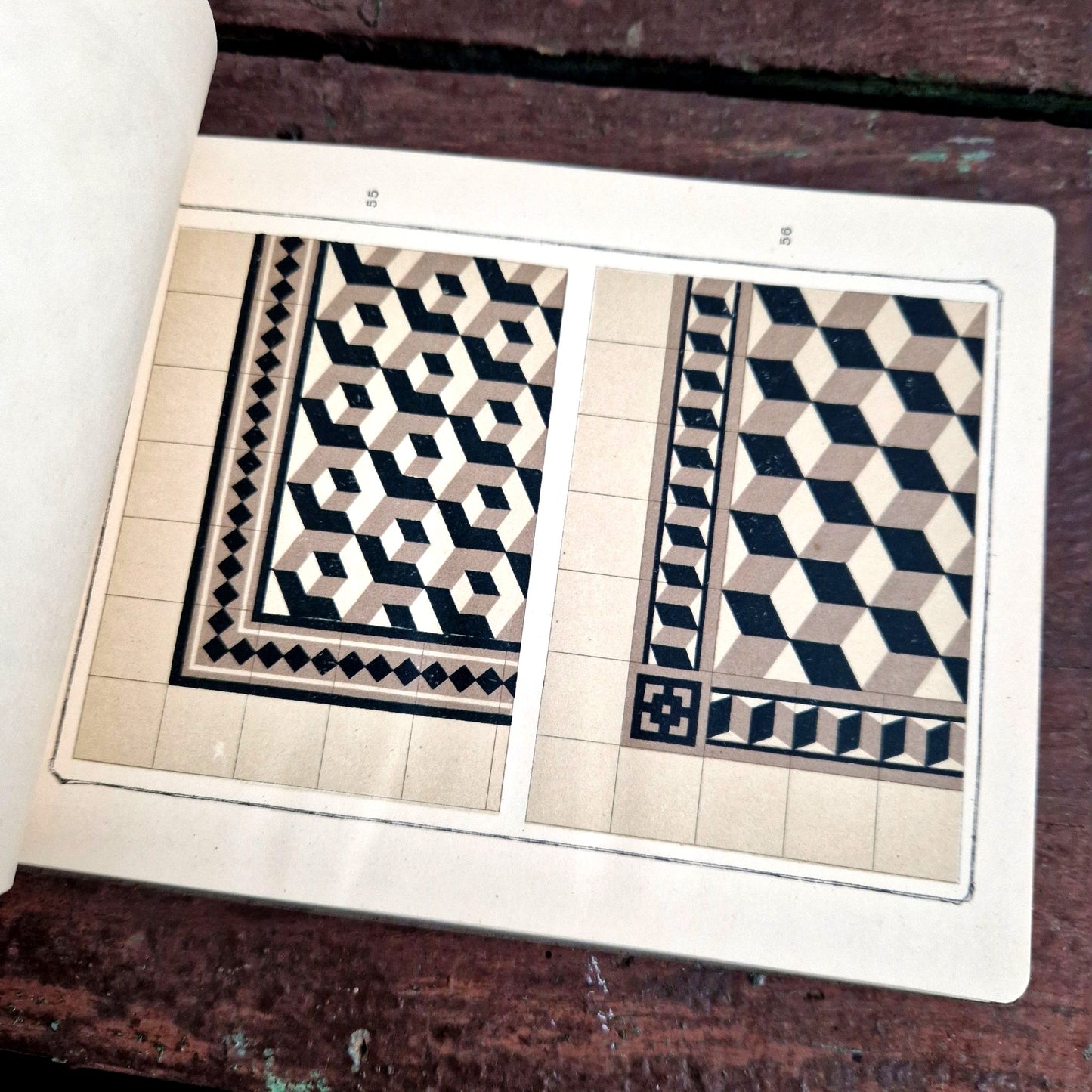 vintage tile sample album turin