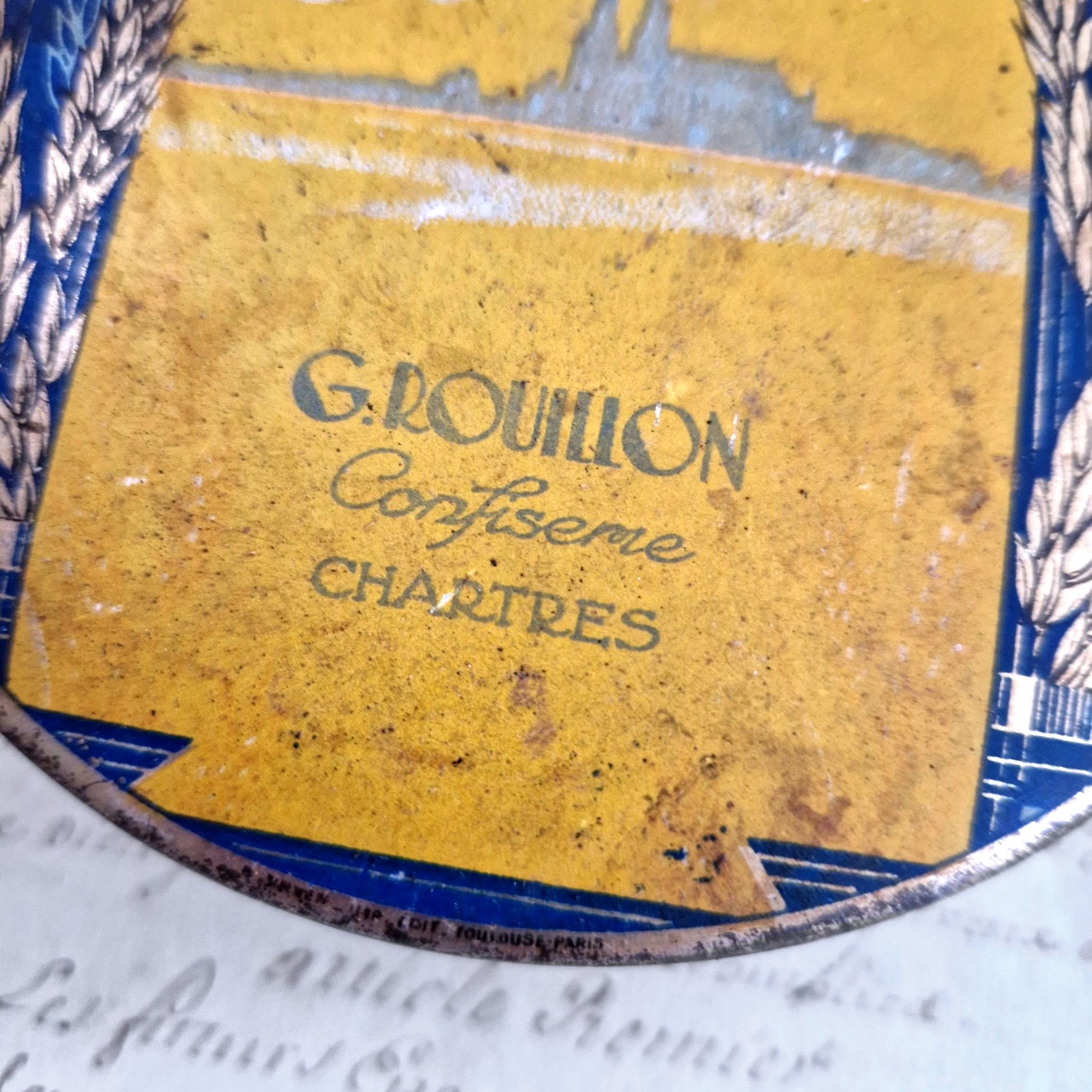 vintage tin chartres golden ears