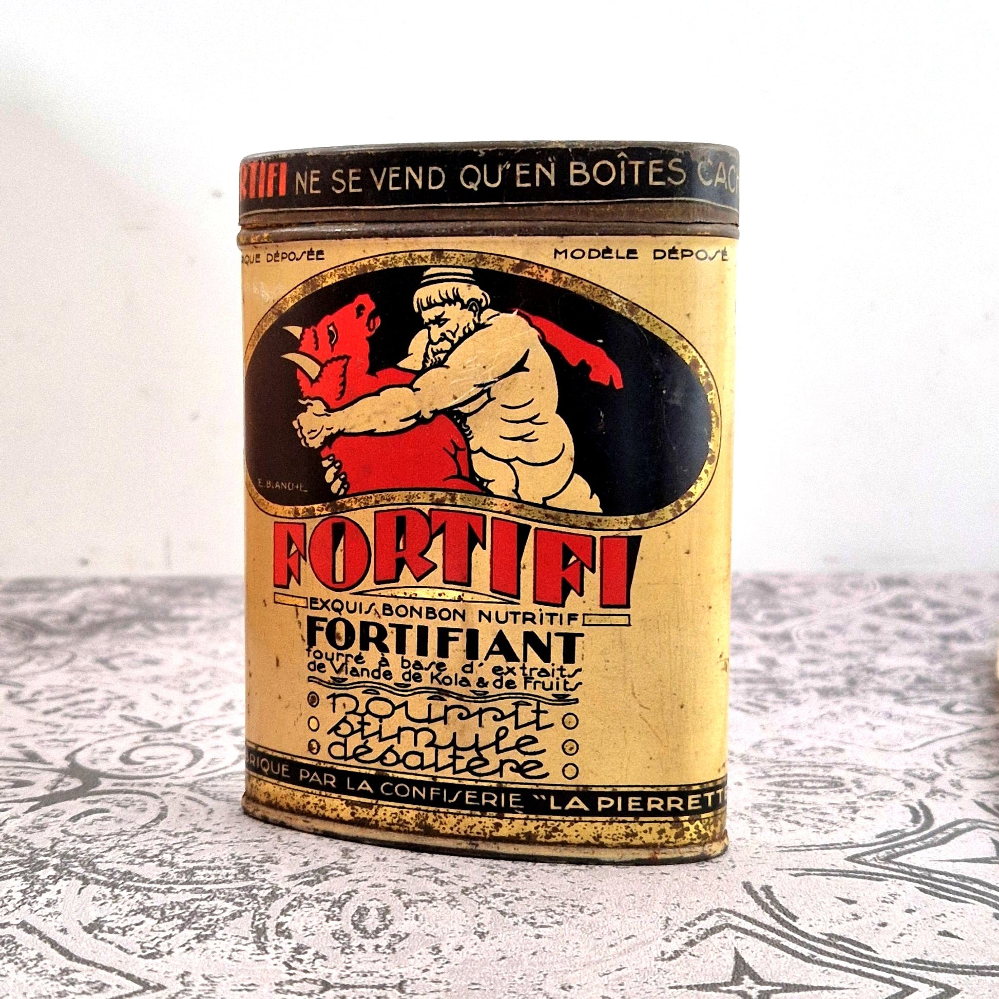 vintage tin fortifi bonbons box