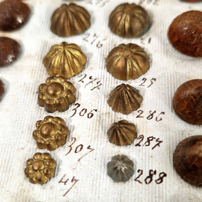 vintage upholstery nails sample