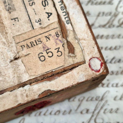 vintage wood shipping box