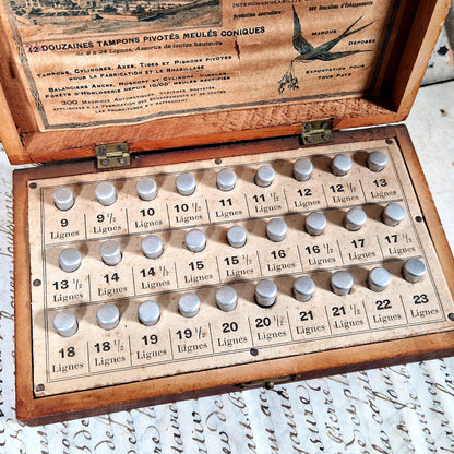 watchmakers box conical pivot tamps