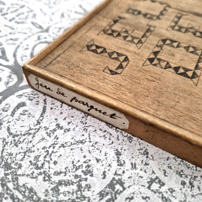 wooden pattern game antique french