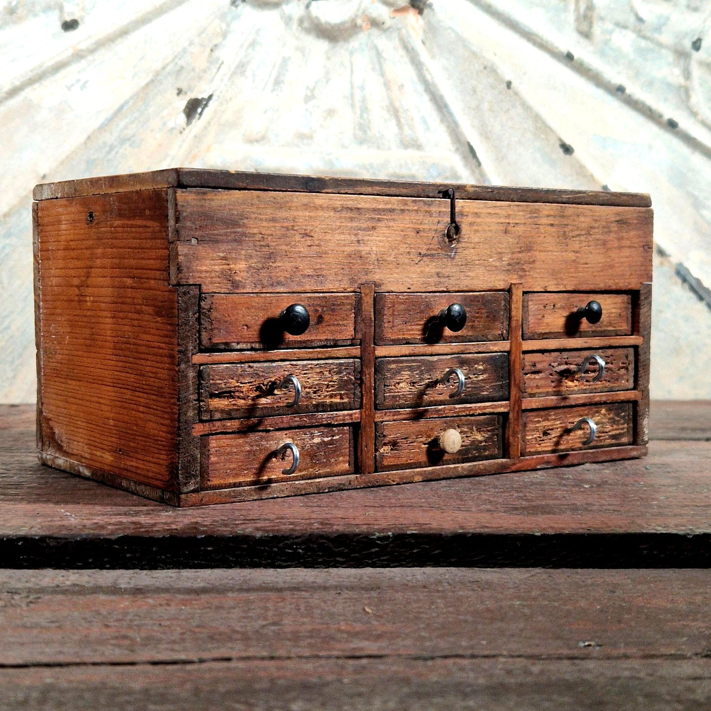wooden tool chest watchmakers box