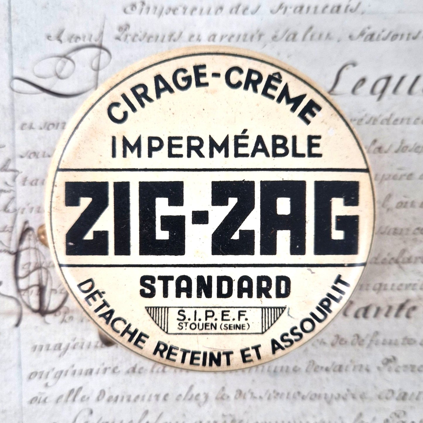 zig-zag cirage creme boite