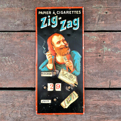 zig zag tobacco calendar advertising